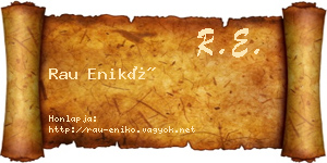 Rau Enikő névjegykártya